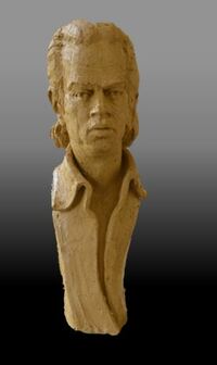 Steffen Kranz Bildhauer Portrait Plastik Nick Cave Keramik Bronze Holz Skulptur B&uuml;ste K&ouml;pfe Musiker